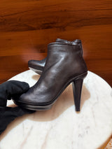 Bottega Veneta Intrecciato Trim Platform Heeled Ankle Boots