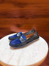 Tod's Calf Hair & Patent Leather Gommino Driving Loafers