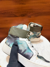 Michael Kors Logo Ankle Strap Camouflage High-Top Platform Sneakers