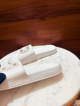 Michael Kors Raised Logo Rubber Slide Sandals