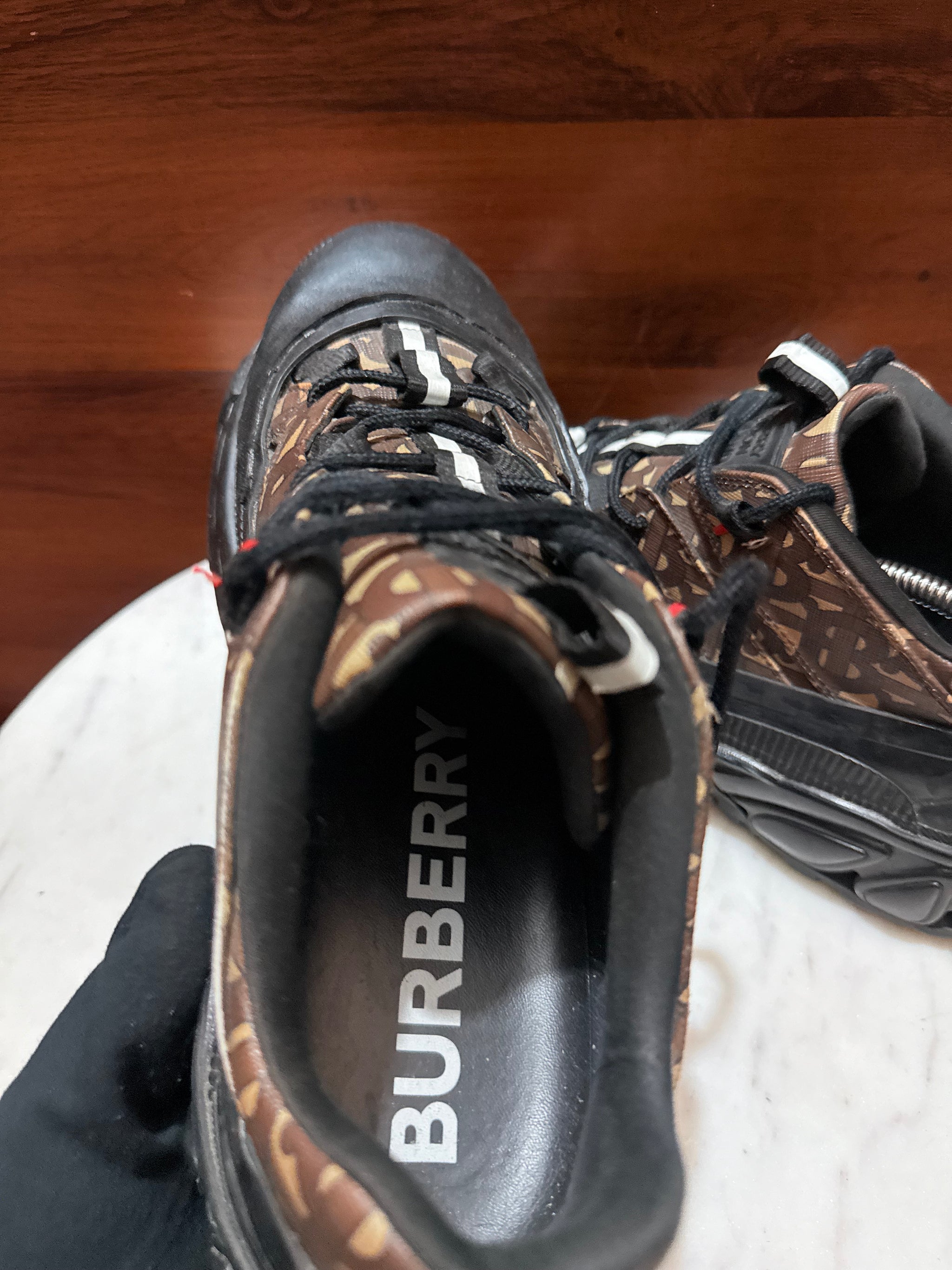 Burberry Arthur Monogram Print Sneakers