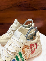 Gucci Rhyton Rainbow Glitter Logo Sneakers