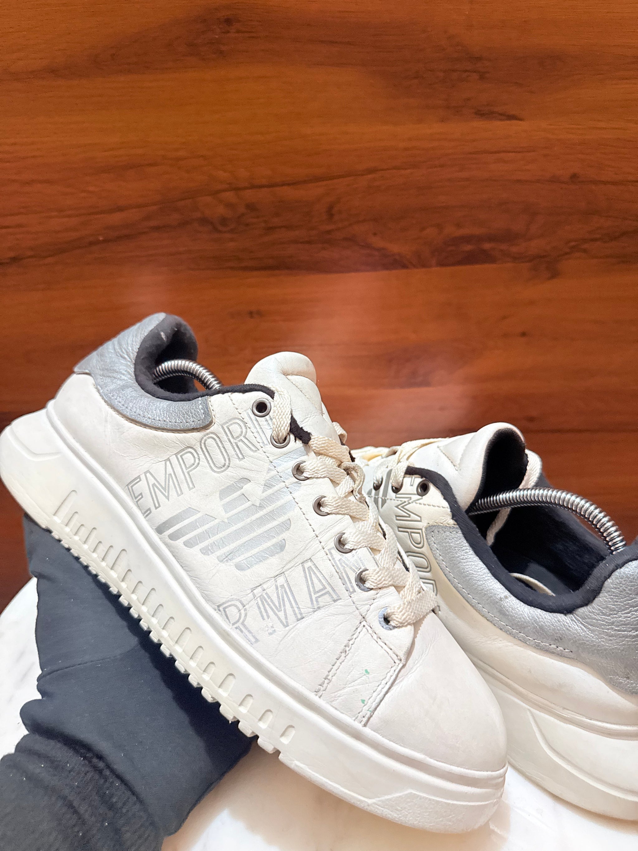 Emporio Armani Eagle Logo Low-Top Sneakers