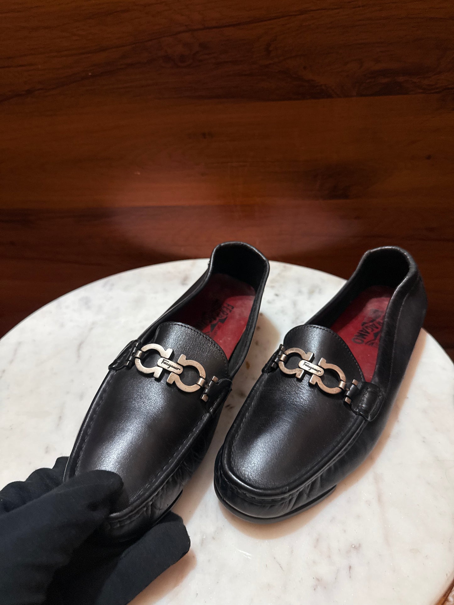 Salvatore Ferragamo Gancini Leather Loafers
