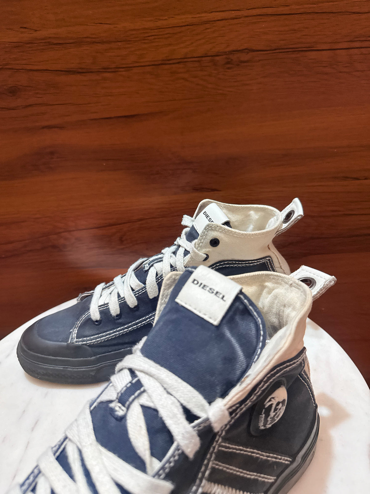 Diesel Mohawk Logo Canvas High-Top Sneakers