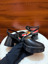 Melissa x Fioresha Melflex Ankle Strap Platform Block Heel Sandals