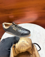 Prada Gold Hardware Leather Low-Top Sneakers