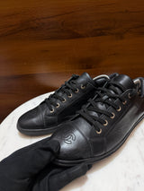 Chanel Interlocking CC Embroidered Leather Low-Top Sneakers