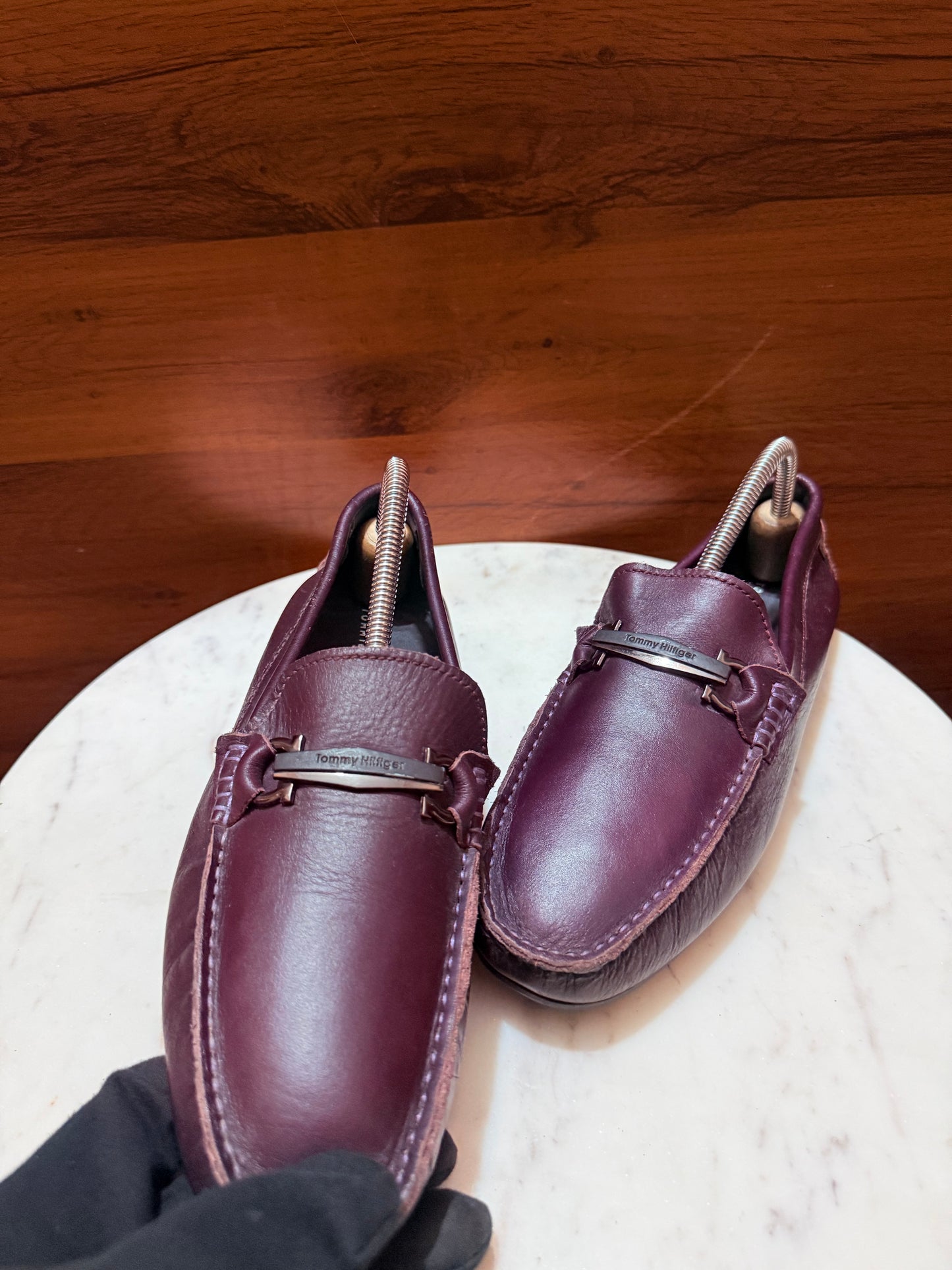 Tommy Hilfiger Gancini Bit Leather Driver Loafers