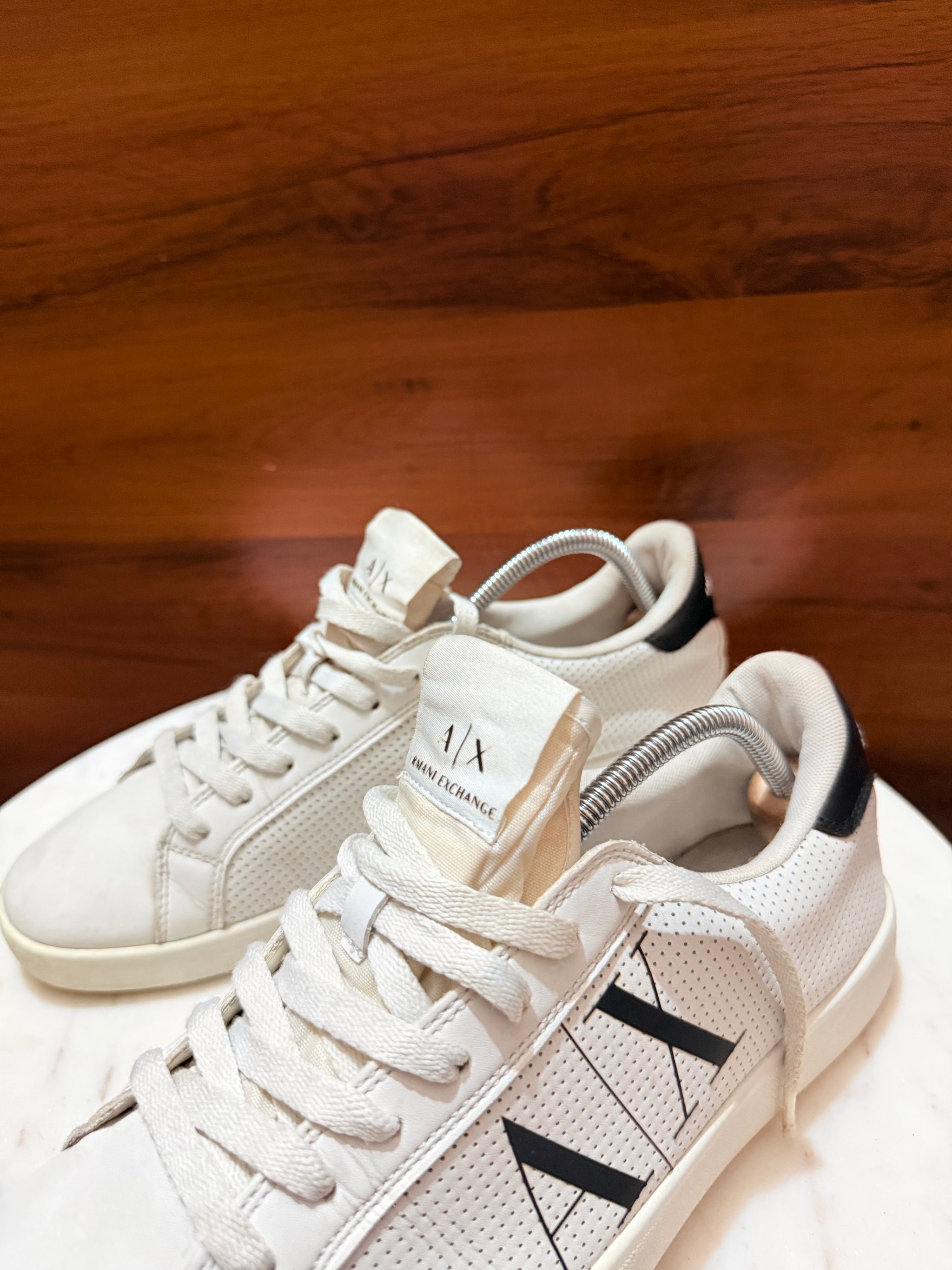 Armani Exchange Perforated Logo Low-Top Sneakers