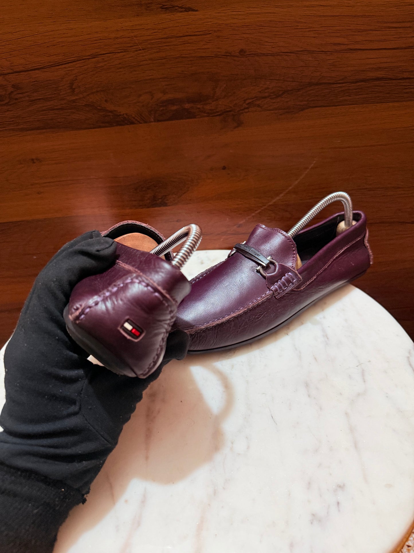 Tommy Hilfiger Gancini Bit Leather Driver Loafers
