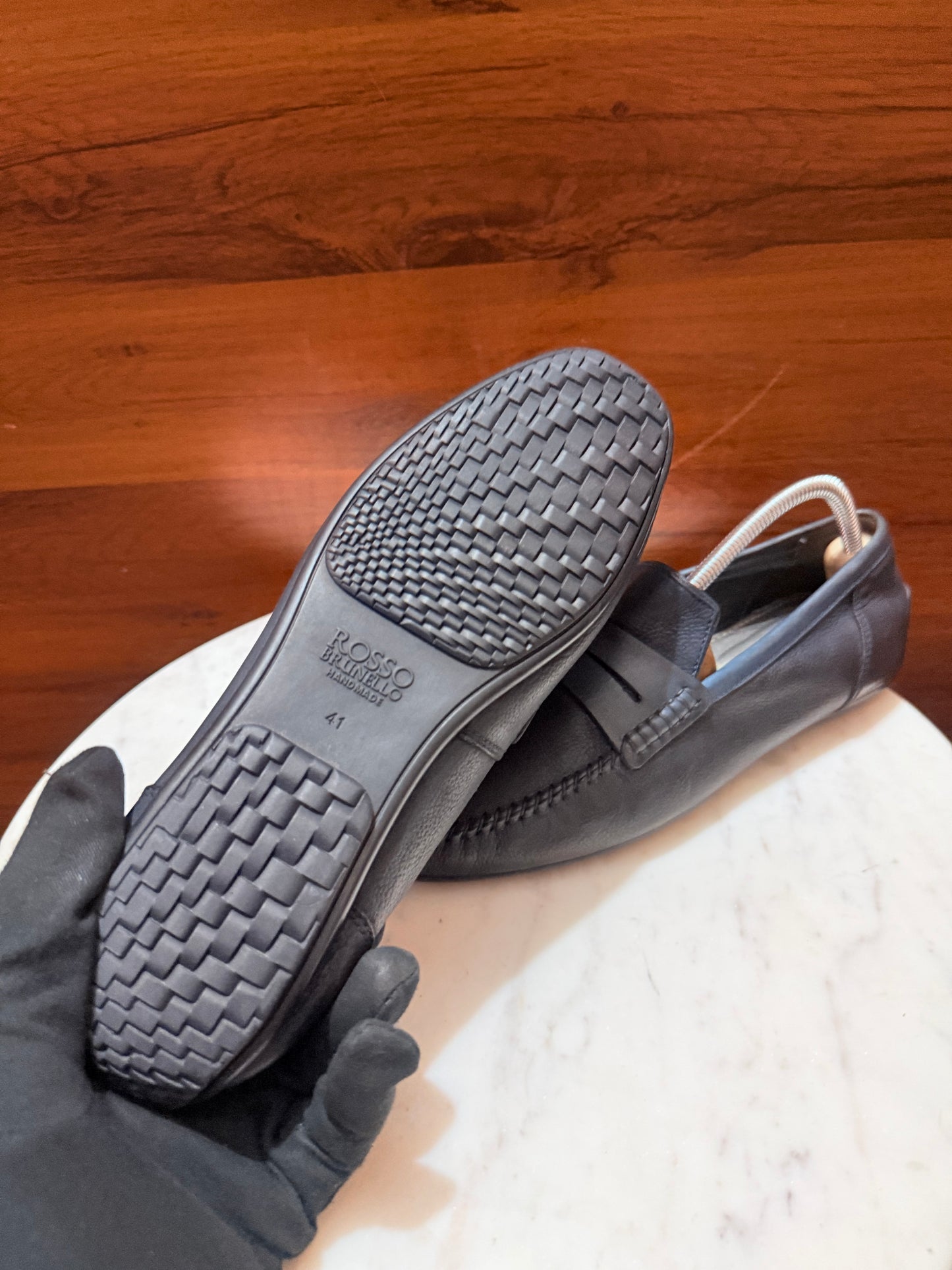 Rosso Brunello Nubuck Leather Penny Loafers