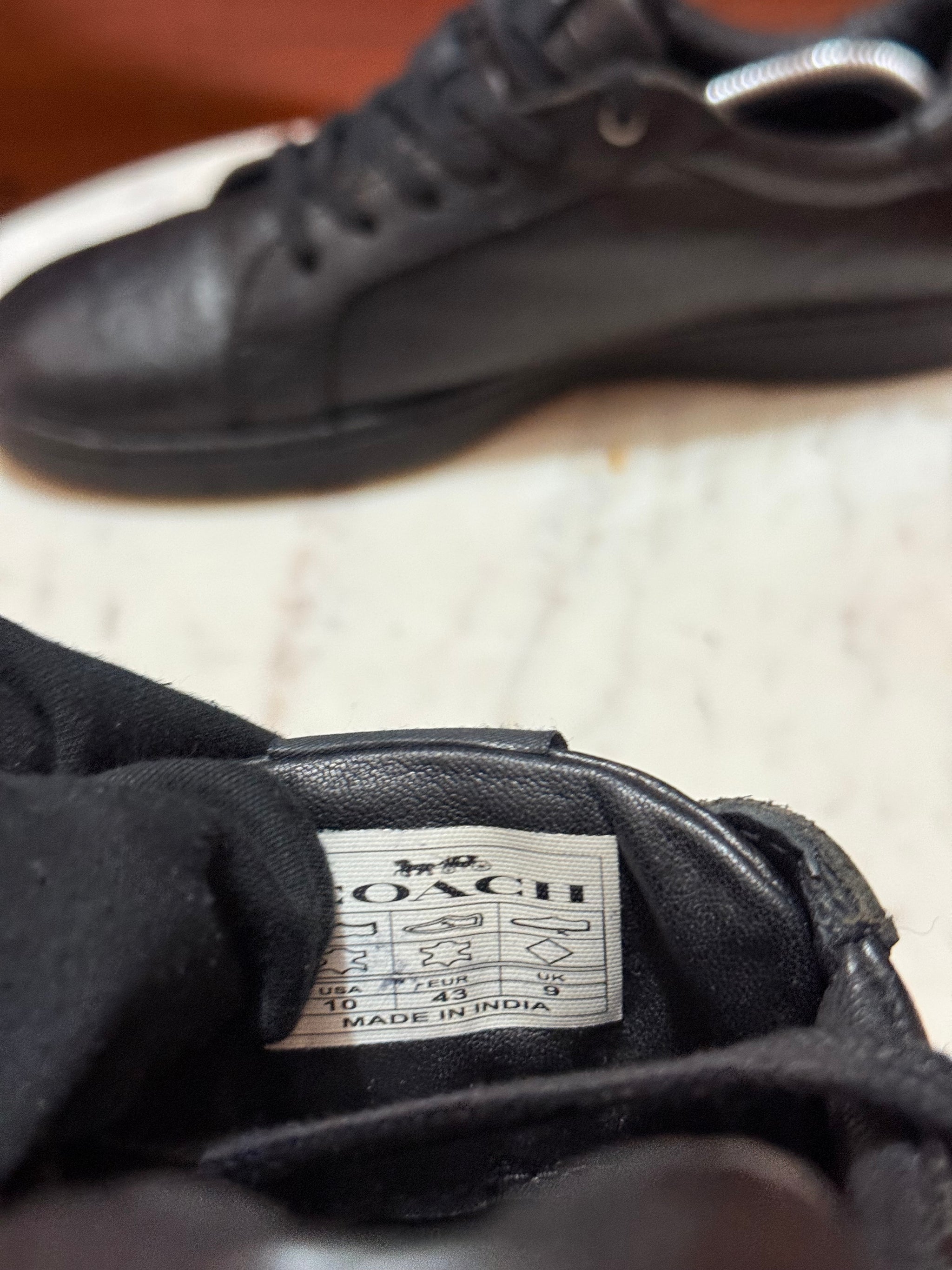 Coach Signature Monogram Embossed Leather Low-Top Sneakers