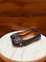 Michael Kors Fulton Studded Logo Medallion Leather Ballet Flats