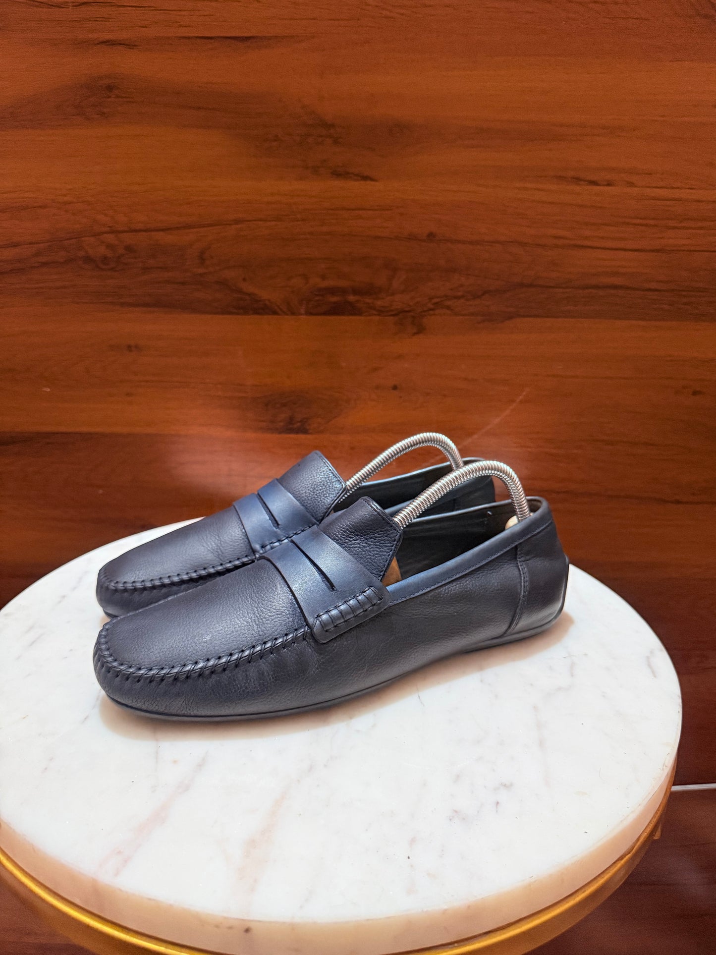 Rosso Brunello Nubuck Leather Penny Loafers