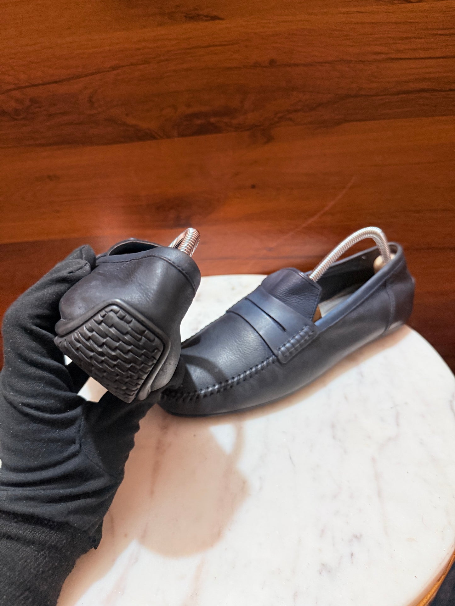 Rosso Brunello Nubuck Leather Penny Loafers