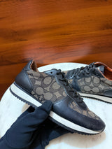 Coach Signature Monogram Canvas Low-Top Sneakers
