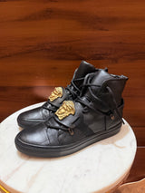 Versace Medusa Head High-Top Leather Sneakers