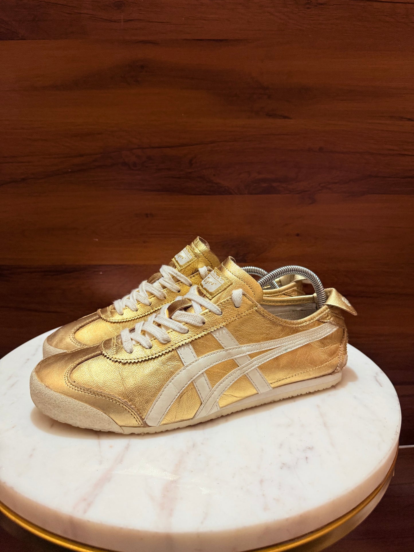 Onitsuka Tiger Mexico 66 Metallic Gold Leather Sneakers
