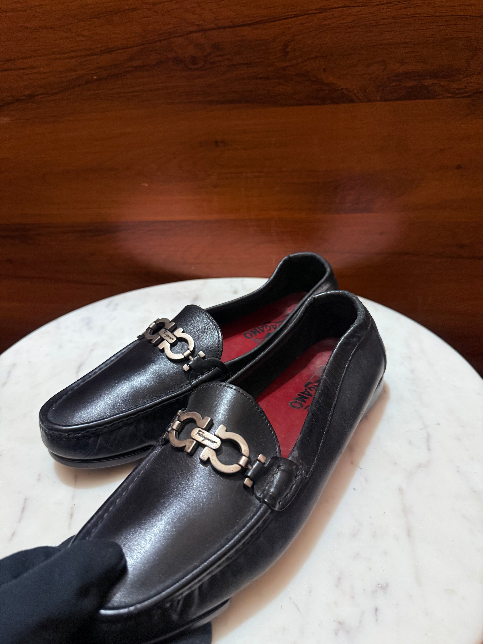 Salvatore Ferragamo Gancini Leather Loafers