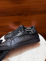Coach Signature Monogram Embossed Leather Low-Top Sneakers