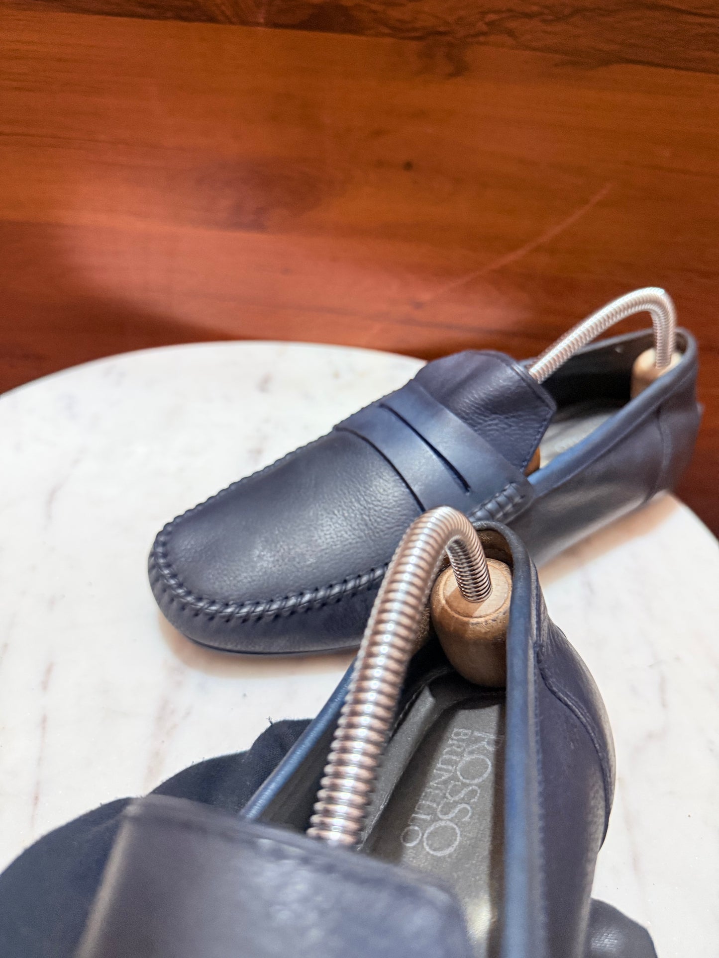 Rosso Brunello Nubuck Leather Penny Loafers