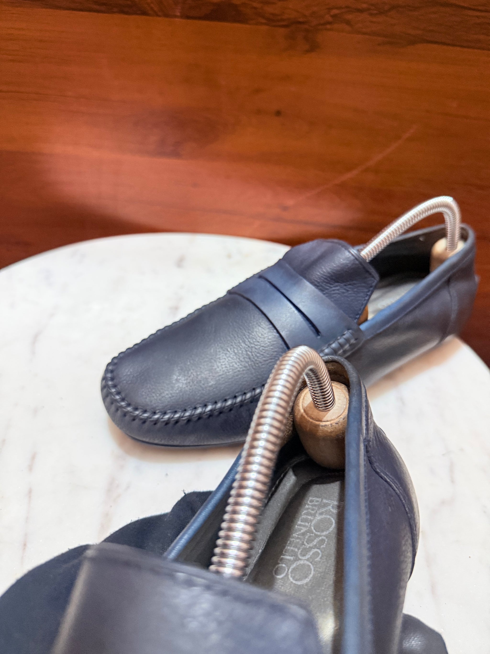 Rosso Brunello Nubuck Leather Penny Loafers