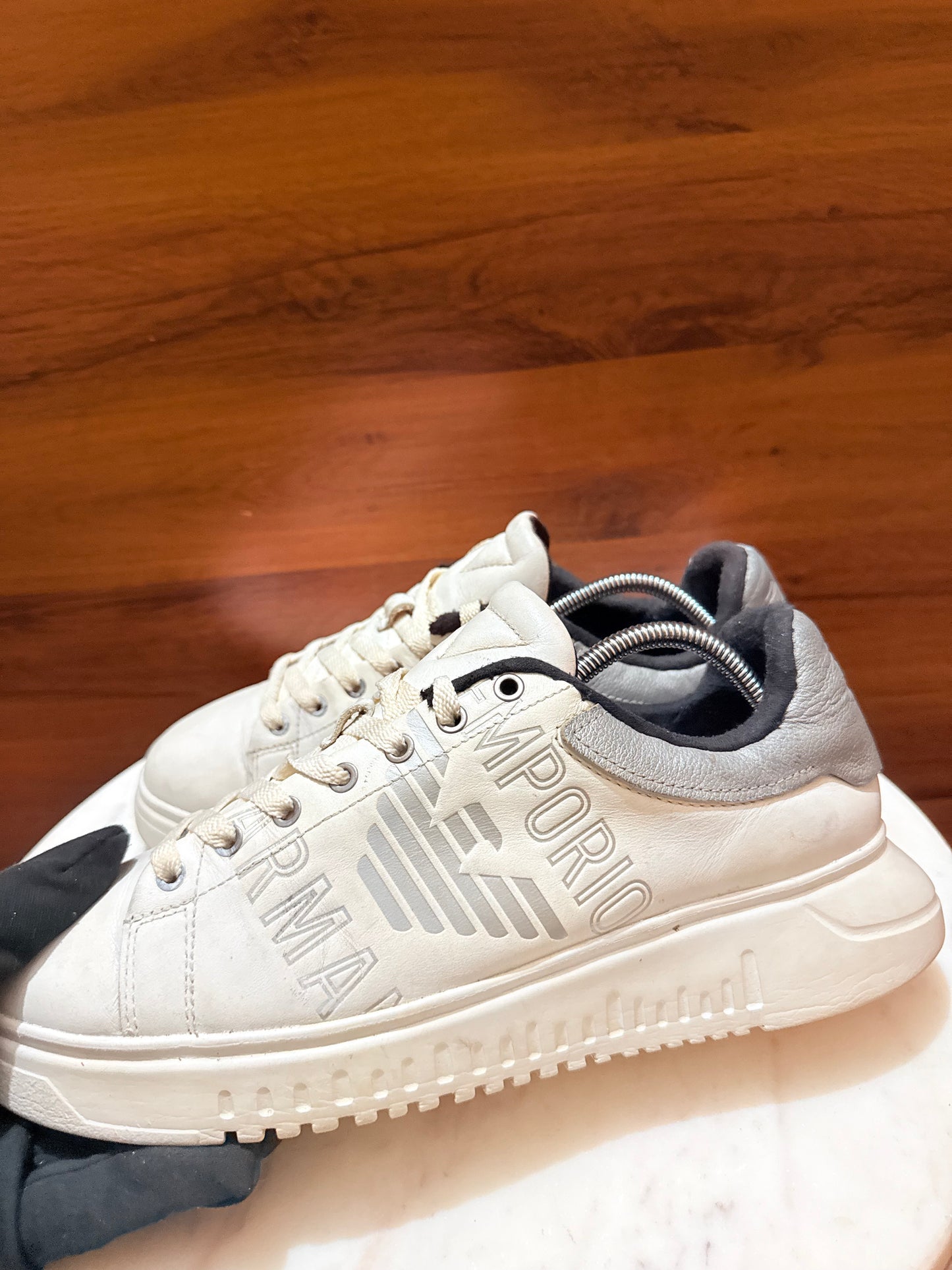 Emporio Armani Eagle Logo Low-Top Sneakers