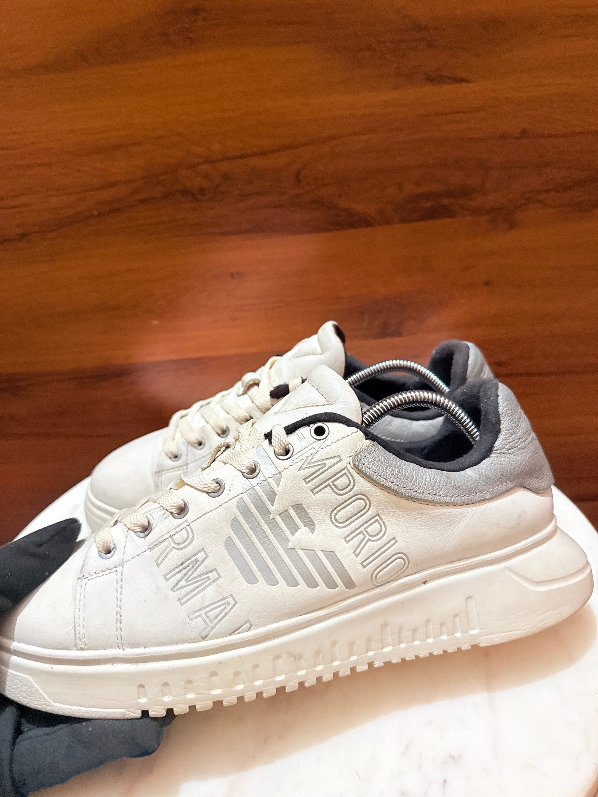 Emporio Armani Eagle Logo Low-Top Sneakers