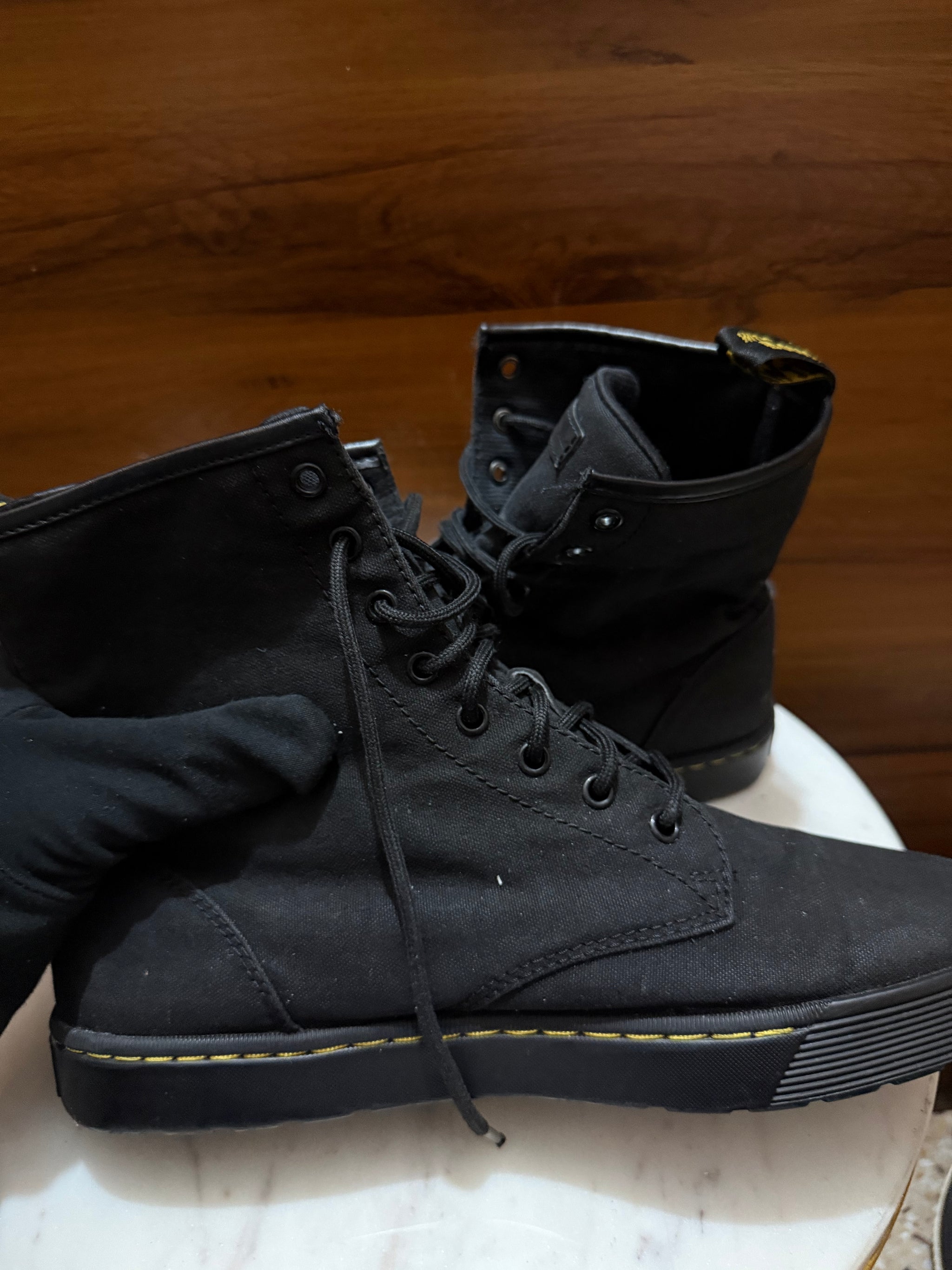 Dr. Martens Combs Canvas Lace-Up Casual Boots