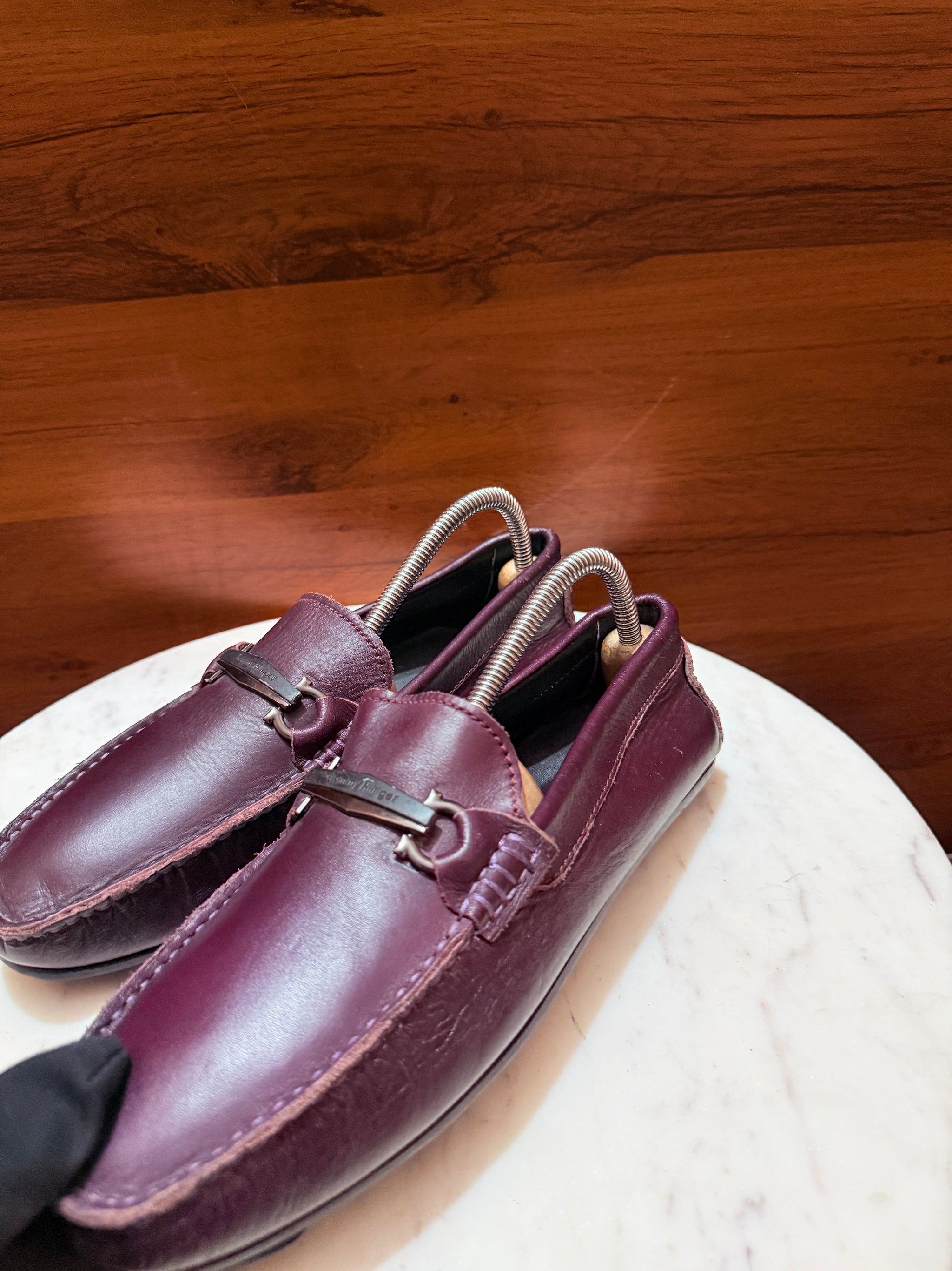 Tommy Hilfiger Gancini Bit Leather Driver Loafers