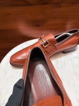 Salvatore Ferragamo Gancini Bit Leather Loafers