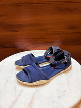 Prada Linea Rossa Ankle Strap Canvas Sandals