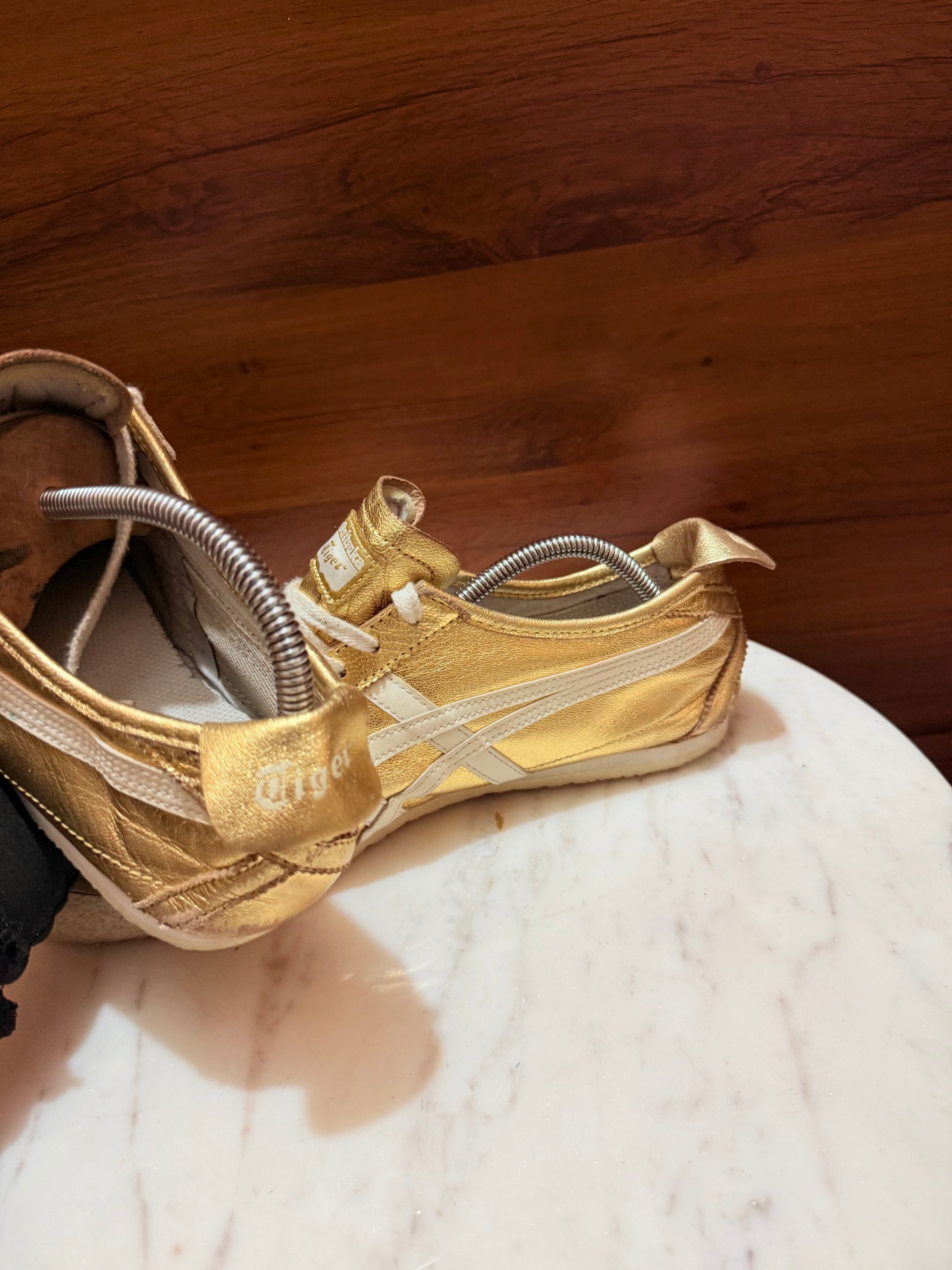 Onitsuka Tiger Mexico 66 Metallic Gold Leather Sneakers
