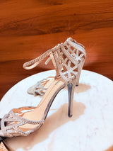 Giorgio Armani Crystal-Embellished Strappy Stiletto Heeled Sandals