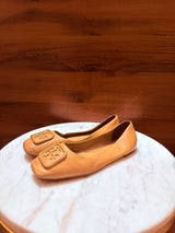 Tory Burch Georgia T-Logo Leather Ballet Flats
