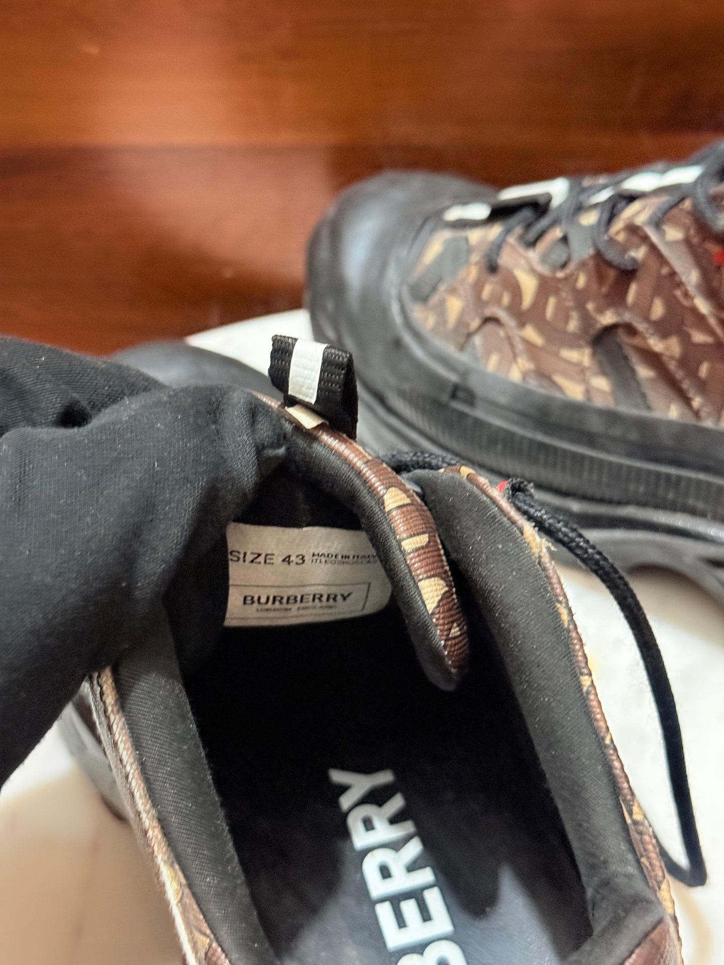 Burberry Arthur Monogram Print Sneakers