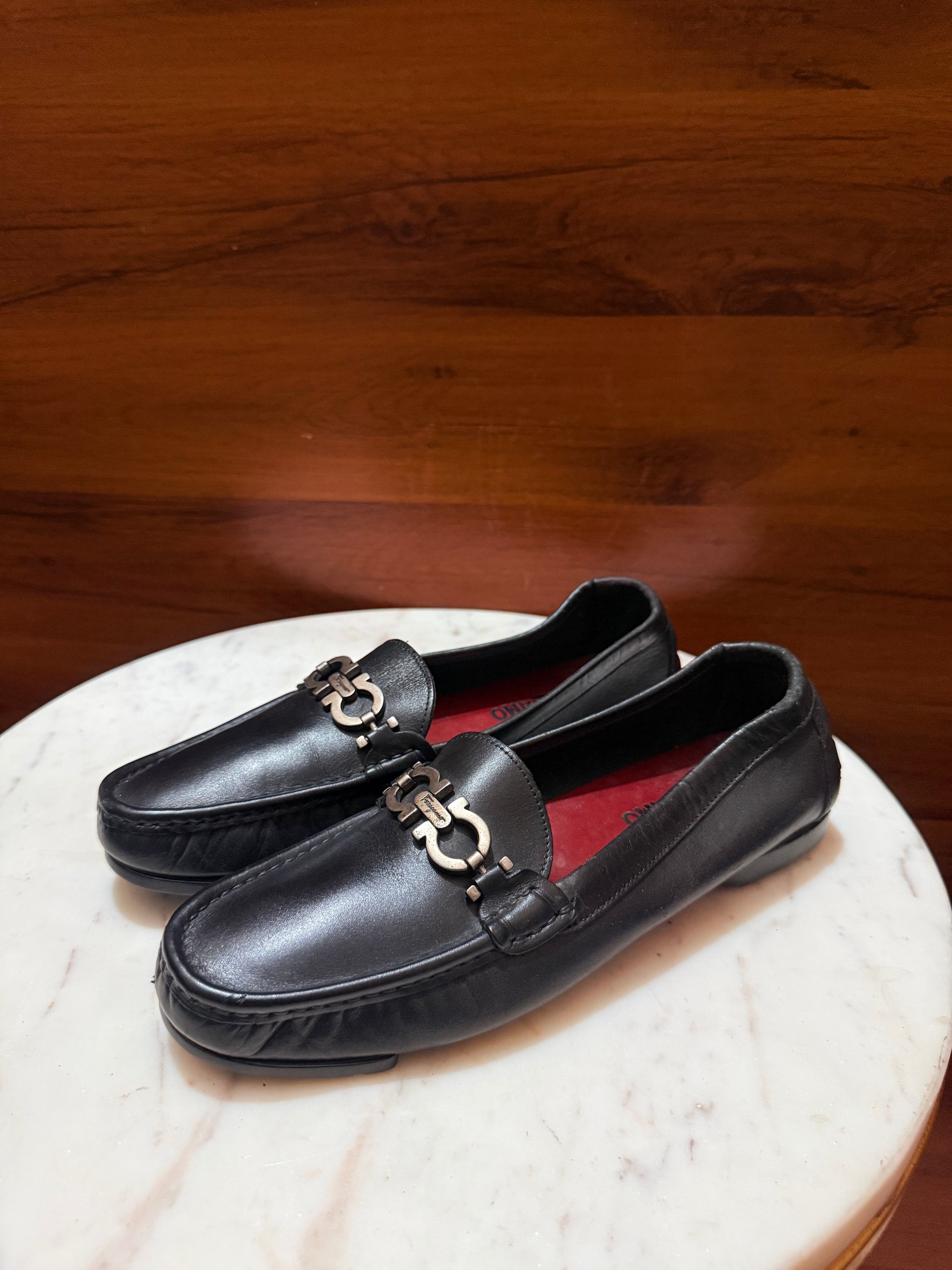 Salvatore Ferragamo Gancini Leather Loafers
