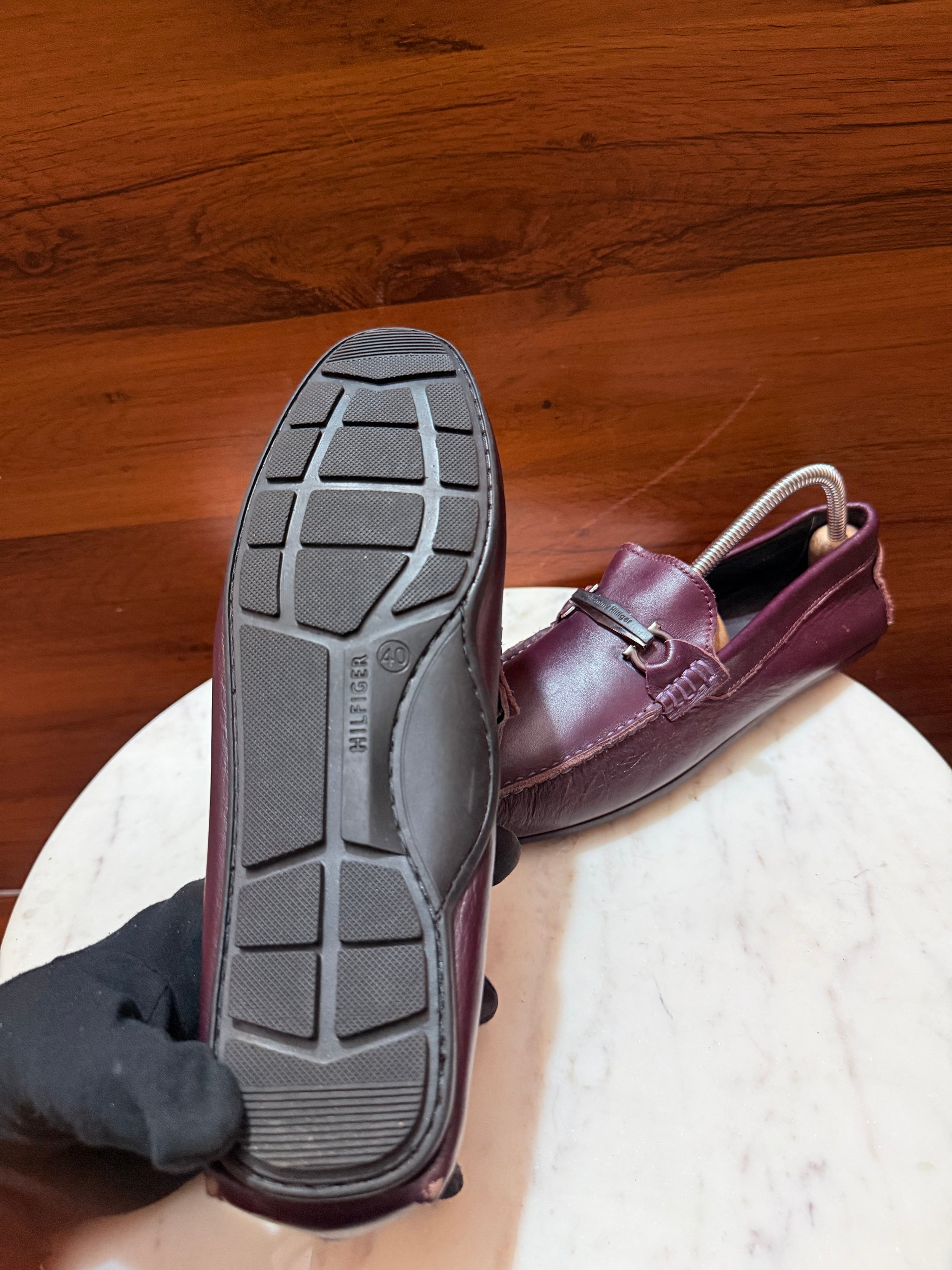 Tommy Hilfiger Gancini Bit Leather Driver Loafers