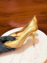 Michael Kors Metallic Saffiano Leather Pointed-Toe Pumps