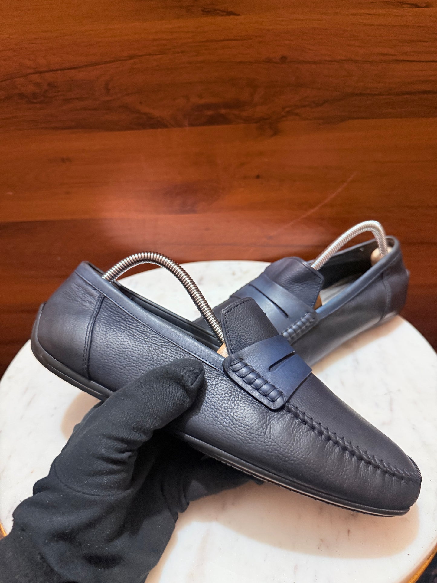 Rosso Brunello Nubuck Leather Penny Loafers