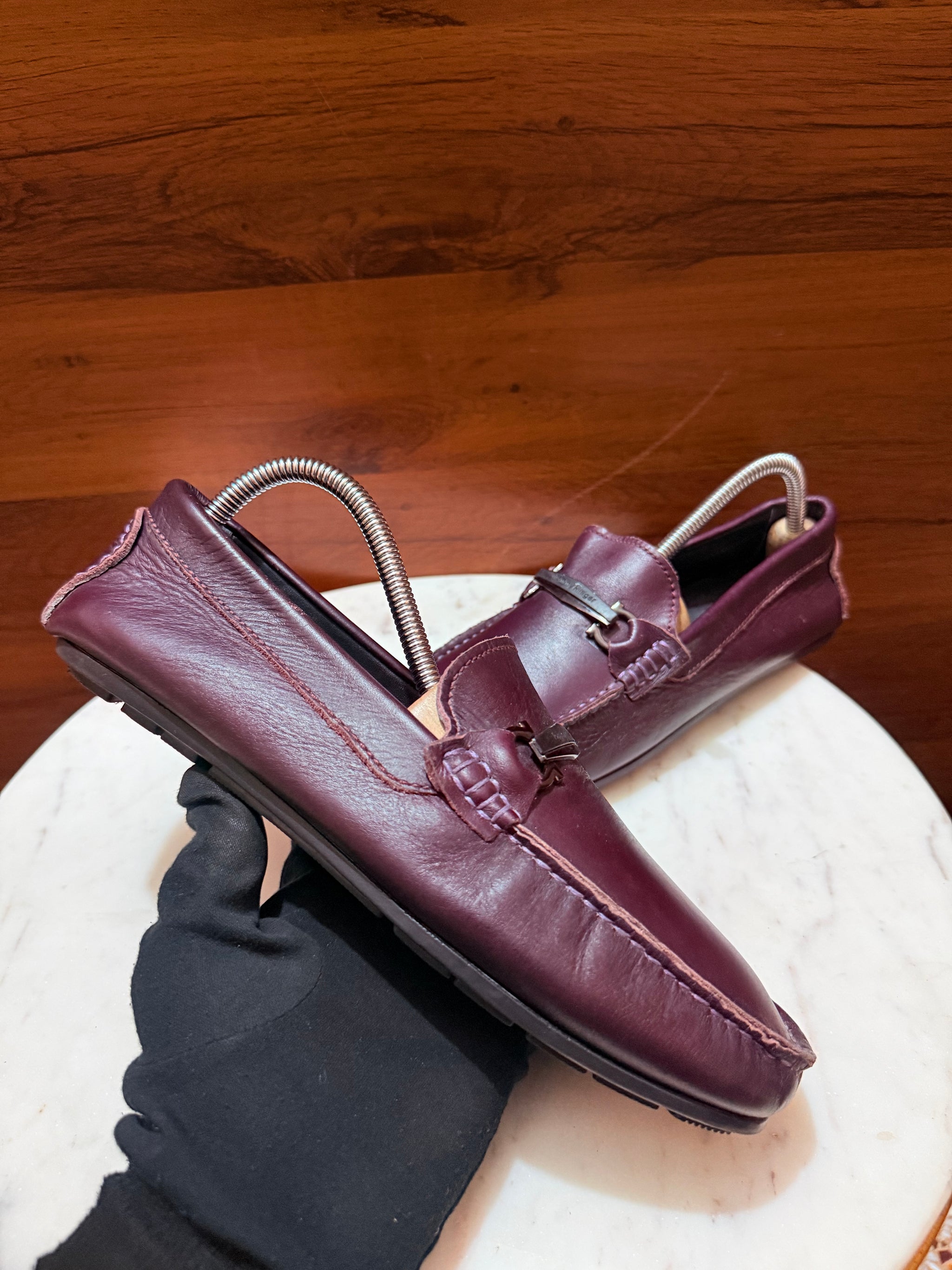 Tommy Hilfiger Gancini Bit Leather Driver Loafers
