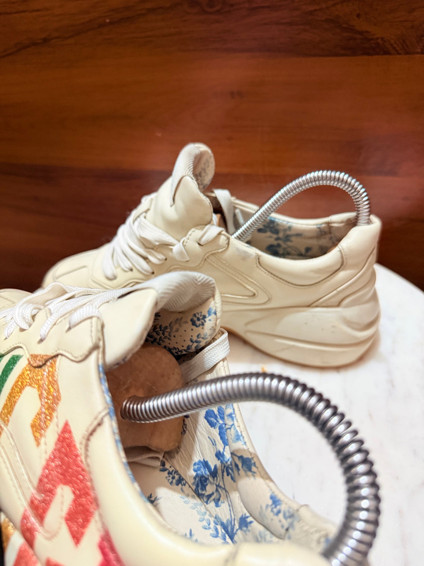 Gucci Rhyton Rainbow Glitter Logo Sneakers