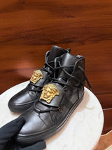 Versace Medusa Head High-Top Leather Sneakers