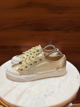 Guess Script Logo Metallic Canvas Sneakers