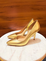 Michael Kors Metallic Saffiano Leather Pointed-Toe Pumps