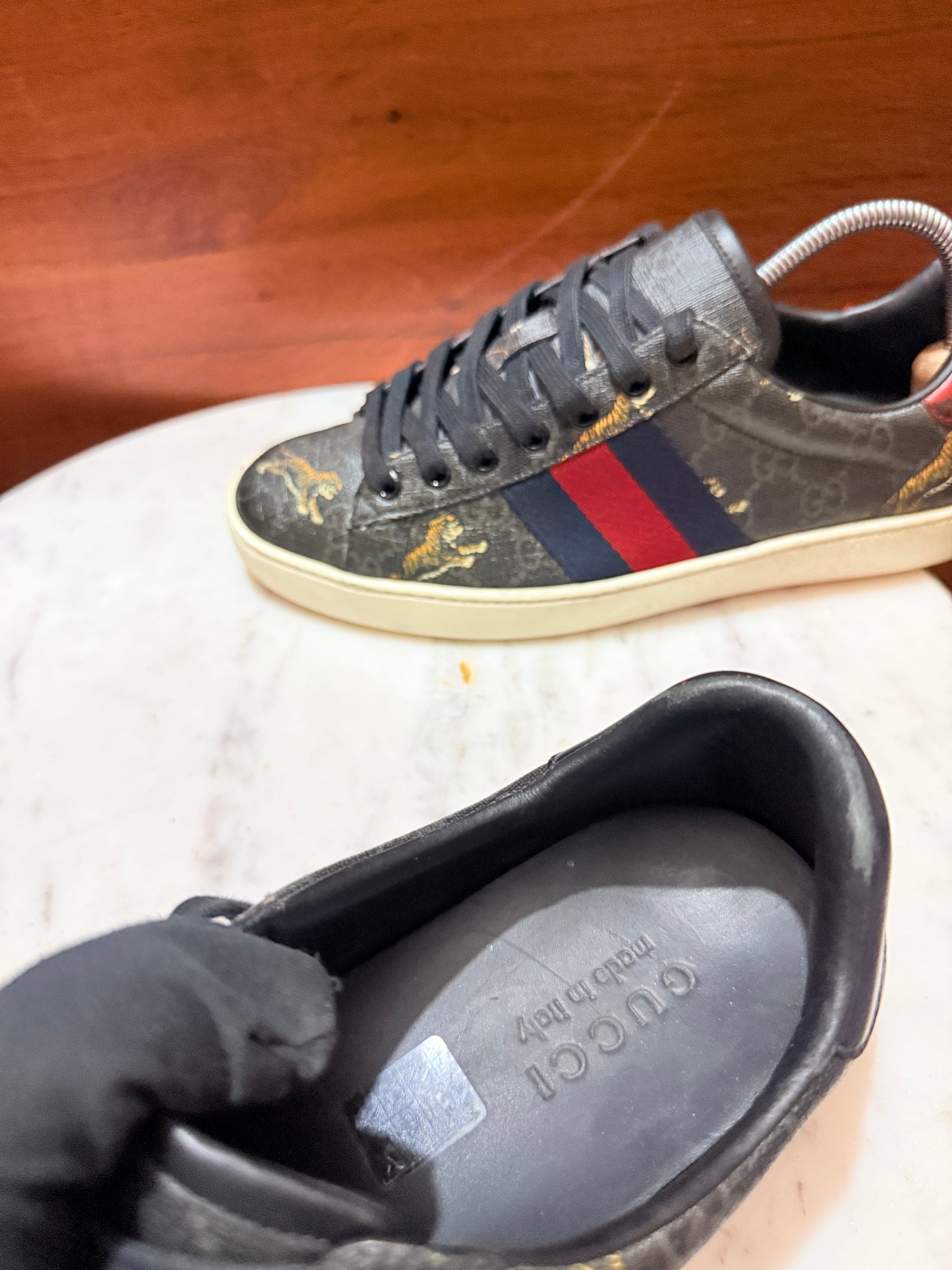 Gucci GG Supreme Bengal Tiger Ace Sneakers