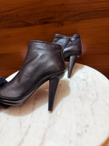 Bottega Veneta Intrecciato Trim Platform Heeled Ankle Boots