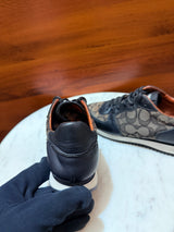 Coach Signature Monogram Canvas Low-Top Sneakers