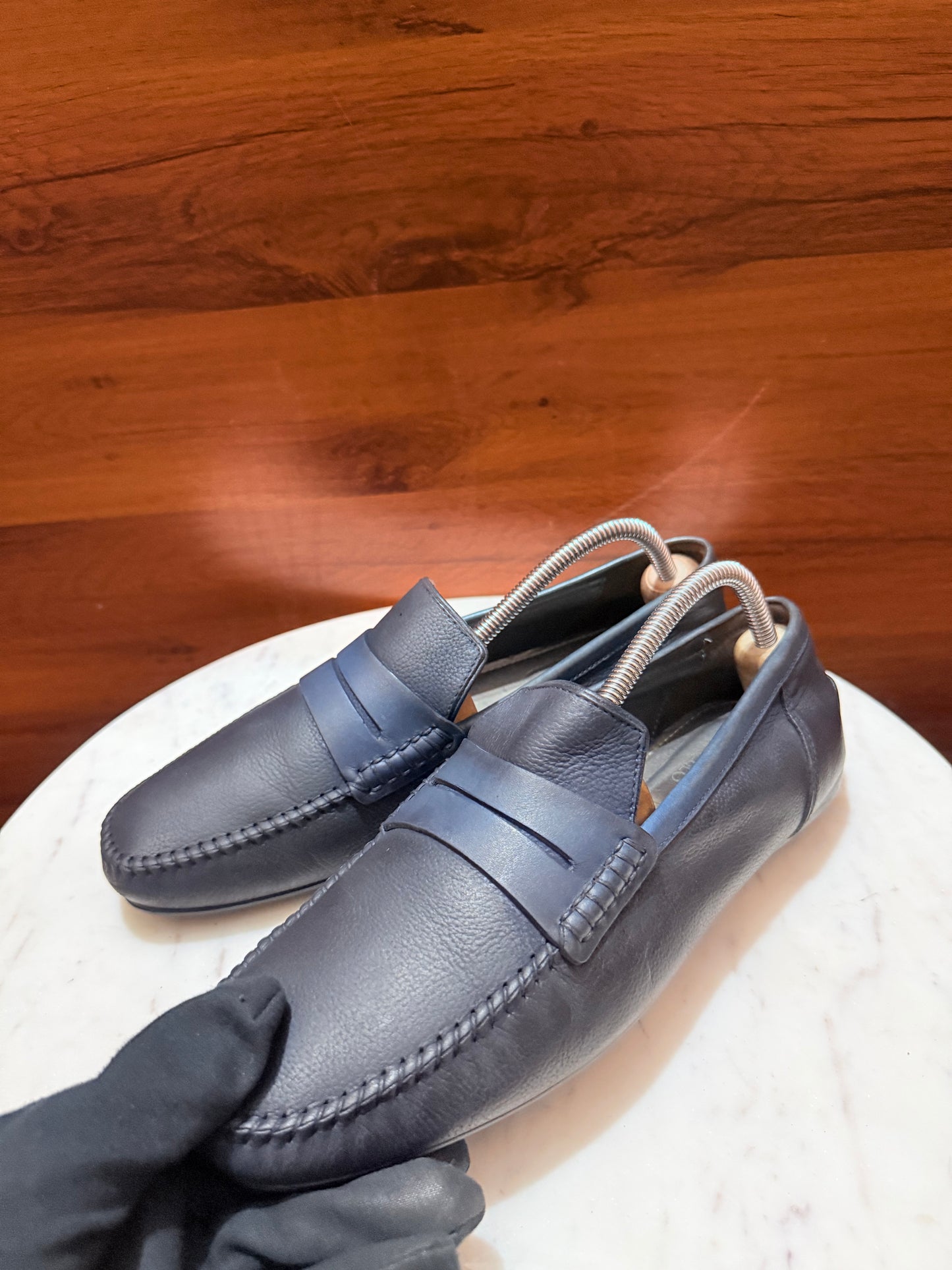 Rosso Brunello Nubuck Leather Penny Loafers